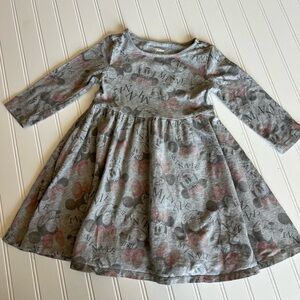 Disney Junior | Minnie Long Sleeve Dress | Toddler girl’s 5T | Light Gray
